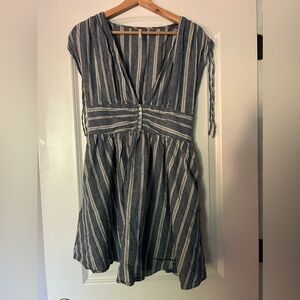 Free people linen striped dress
